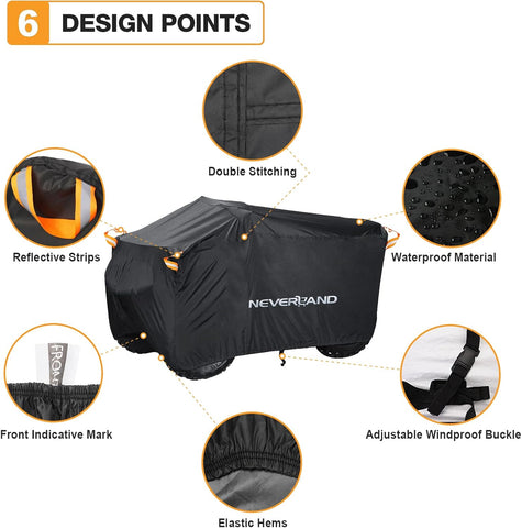 NEVERLAND ATV Cover Waterproof Heavy Duty 4 Wheeler Cover for Honda XL