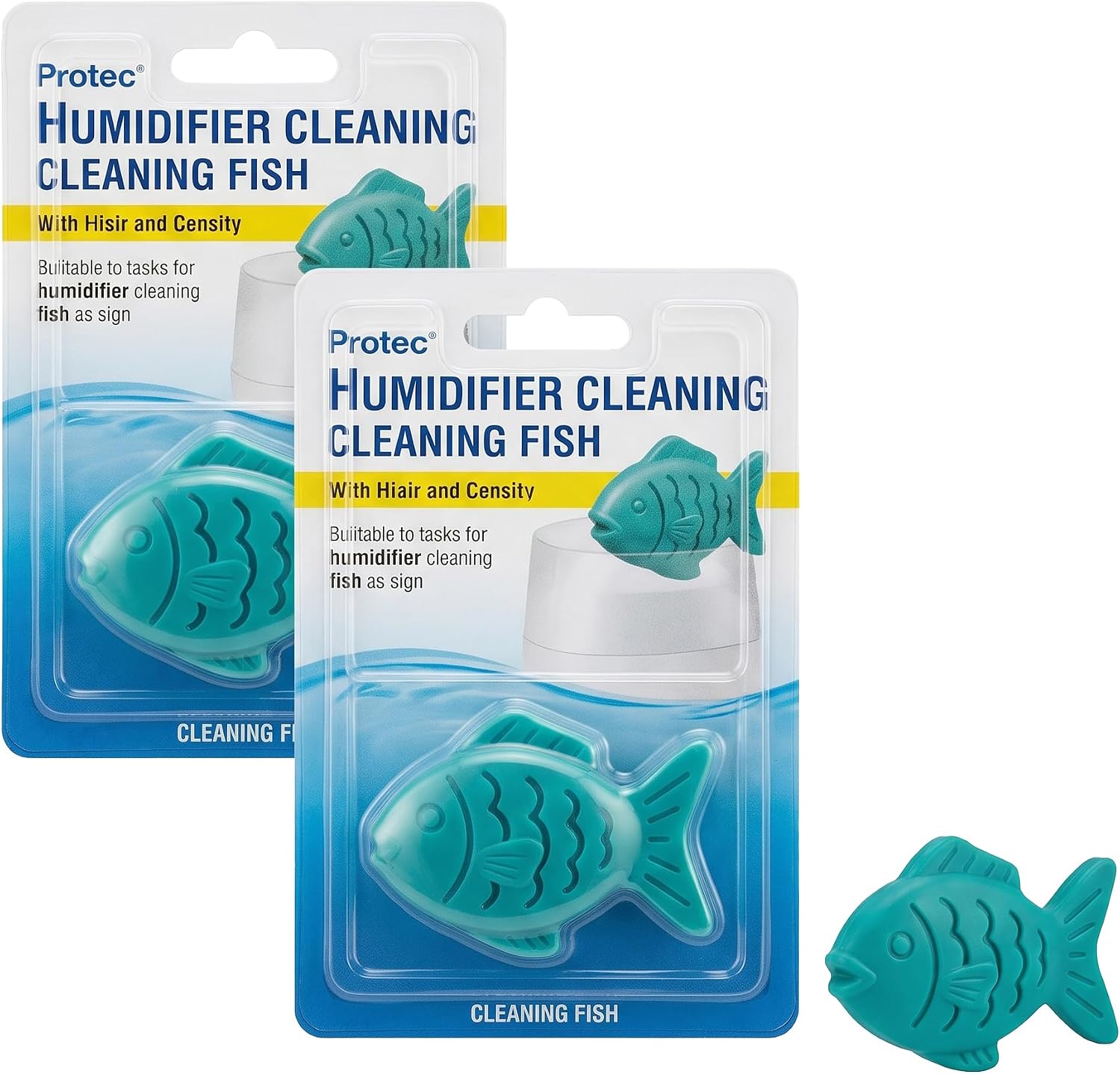 Protec Humidifier Cleaning Fish, Tank Cleaner, Fights Slime & Odor, Lasts 30 Days, 1 Count, Color May Vary