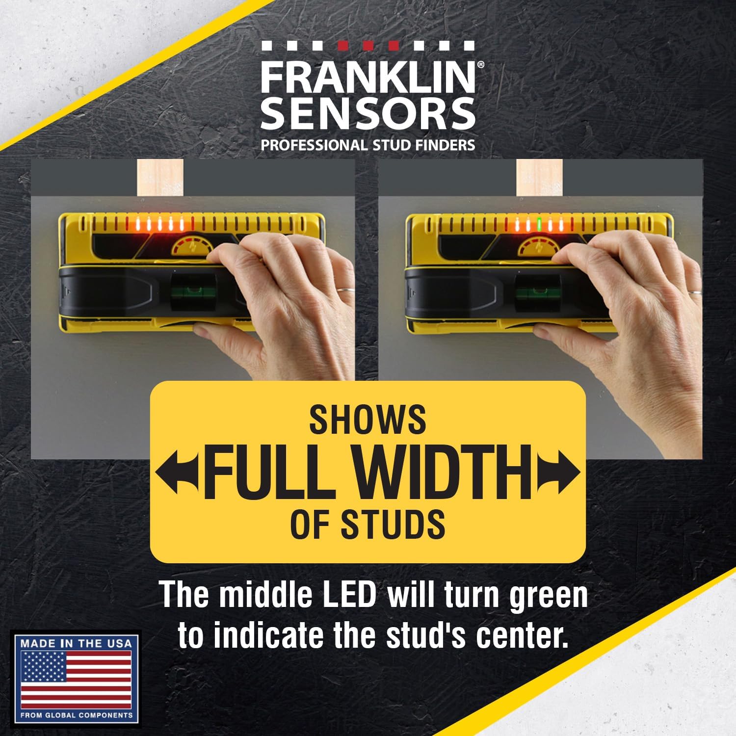 Franklin Sensors ProSensor M210 13-Sensor Stud Finder, Live Wire Detection