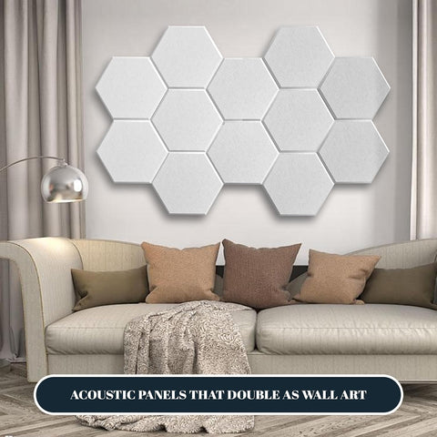 15 Pack Self-Adhesive Acoustic Wall Panels, 12 x 12 x 0.35 in