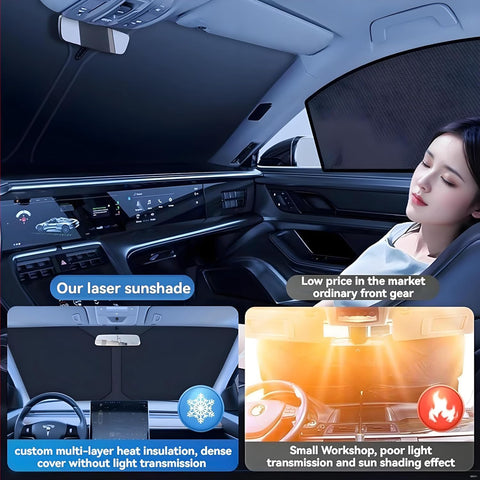 for 2016-2026 BMW X1 E84 Windshield Sun Shade - Foldable Windshield Cover Sun Shade for X1 E84 Accessories Protect Car from Sun Rays Overlapping UV Reflective Window Sunshade