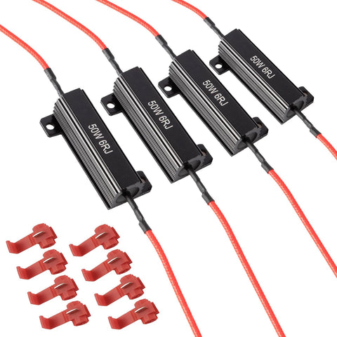 iBrightstar 50W 6ohm Load Resistors for Fix LED Bulb Fast Hyper Flash Turn Signal Blink Error Code