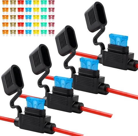 Cooclensportey 4 Pack 12AWG Waterproof Inline Fuse Holder