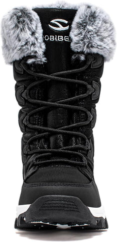 HOBIBEAR Women's Waterproof Winter Snow Boots Lightweight Warm Faux Fur Lined Mid-Calf Booties