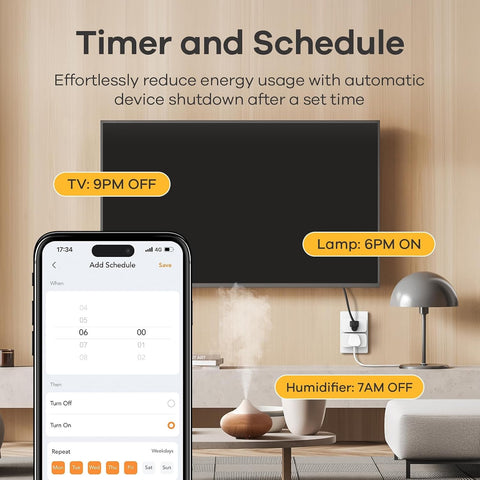 Linkind Matter Smart Plug, Work with Apple Home, Alexa, Siri, Google Home