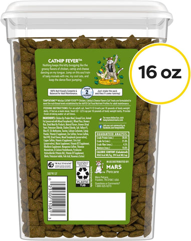 Temptations MixUps Crunchy and Soft Cat Treats, Catnip Fever, 16 oz