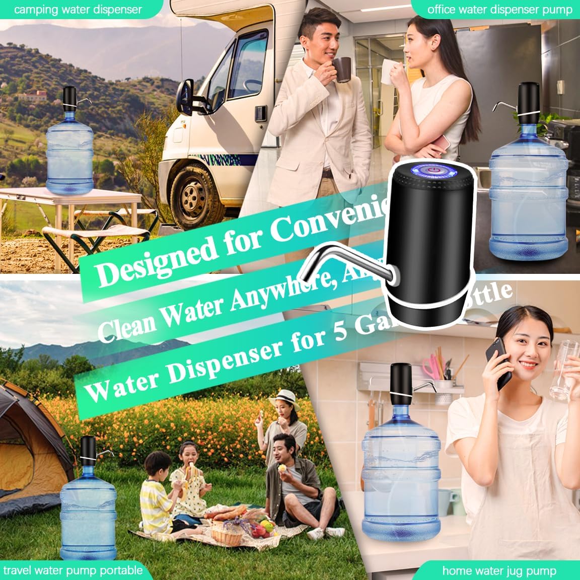 Water Dispenser for 5 Gallon Bottle, Electric Water Pump for 5 Gallon Jug
