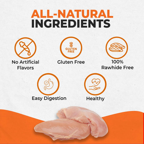 Canine Naturals Rawhide Free Chicken Recipe Dog Chews, Sticks, 40 Count