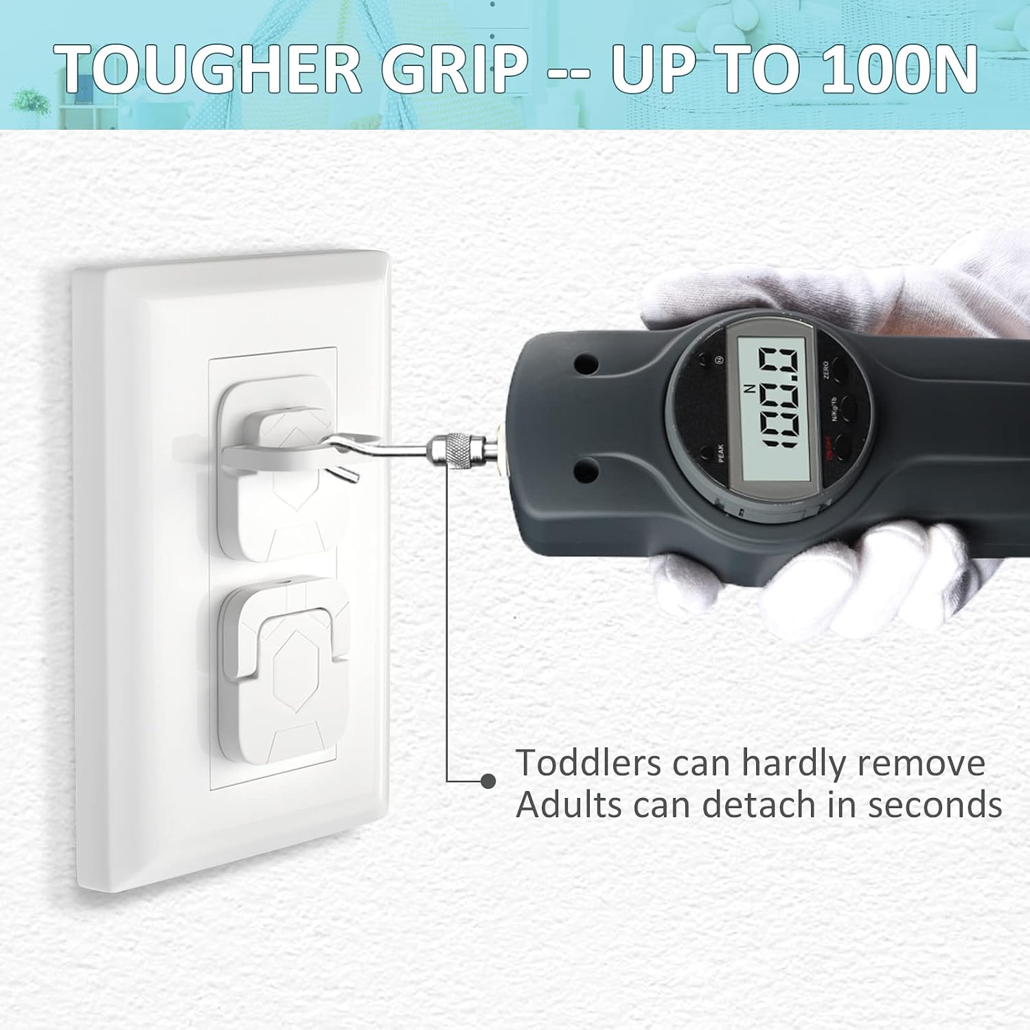 4our Kiddies Baby-Proof Outlet Covers(60 Pack) - Child Safety Electric Plug Protectors to Prevent Power Shock