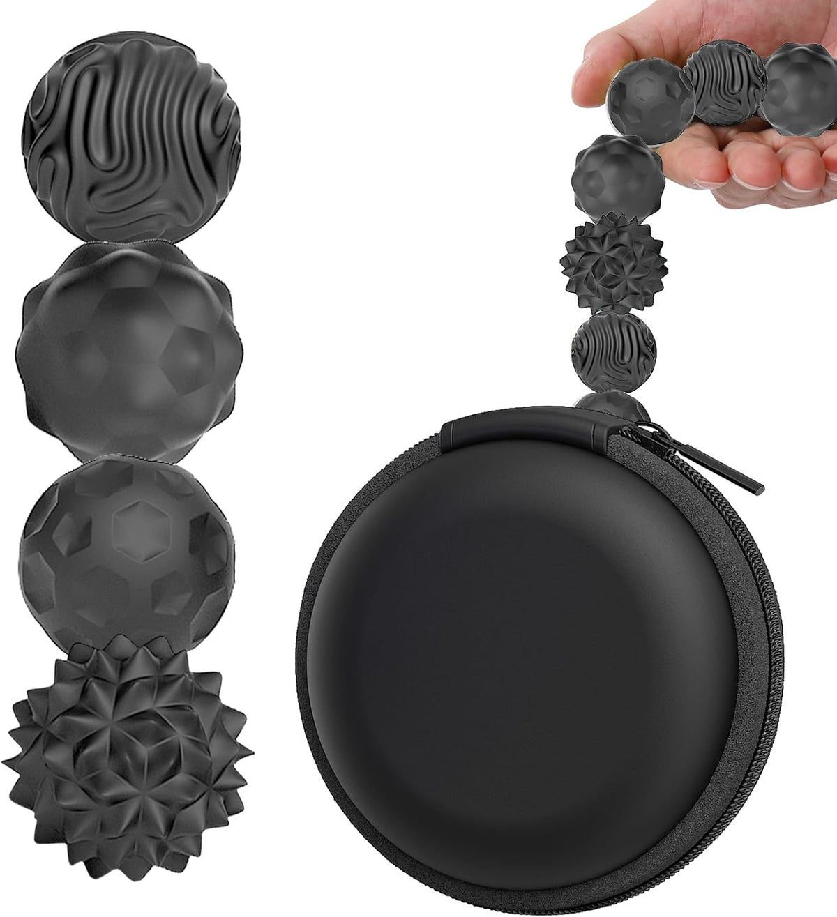 BUSOHA Silicone Magnetic Fidget Balls - 4 Pack Fidget Toys for Adult