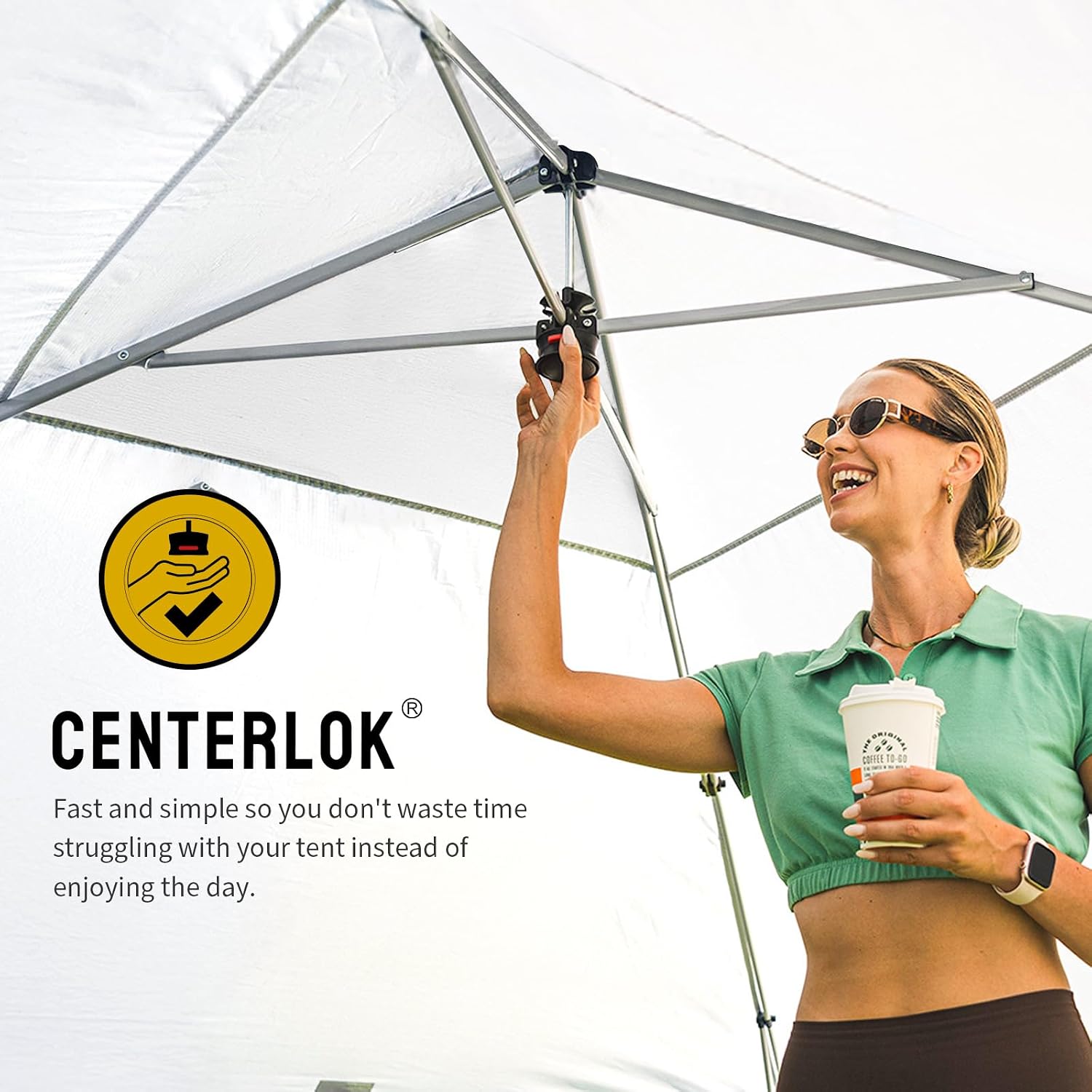 CROWN SHADES 10X10 Commercial Pop Up Canopy Tent with Sidewalls, Black