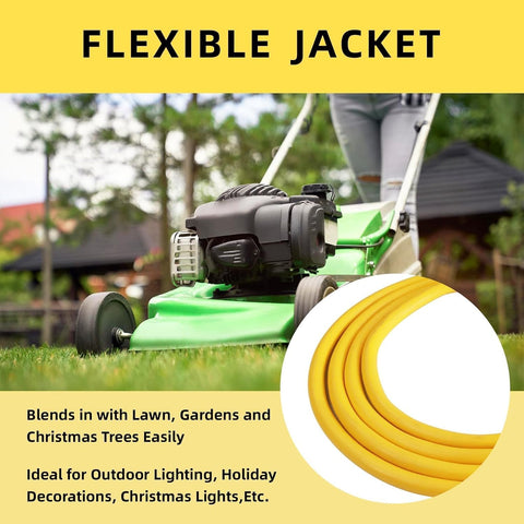 EP 40 Ft Heavy Duty Outdoor Extension Cord, 12/3 SJTW Yellow 3-Prong