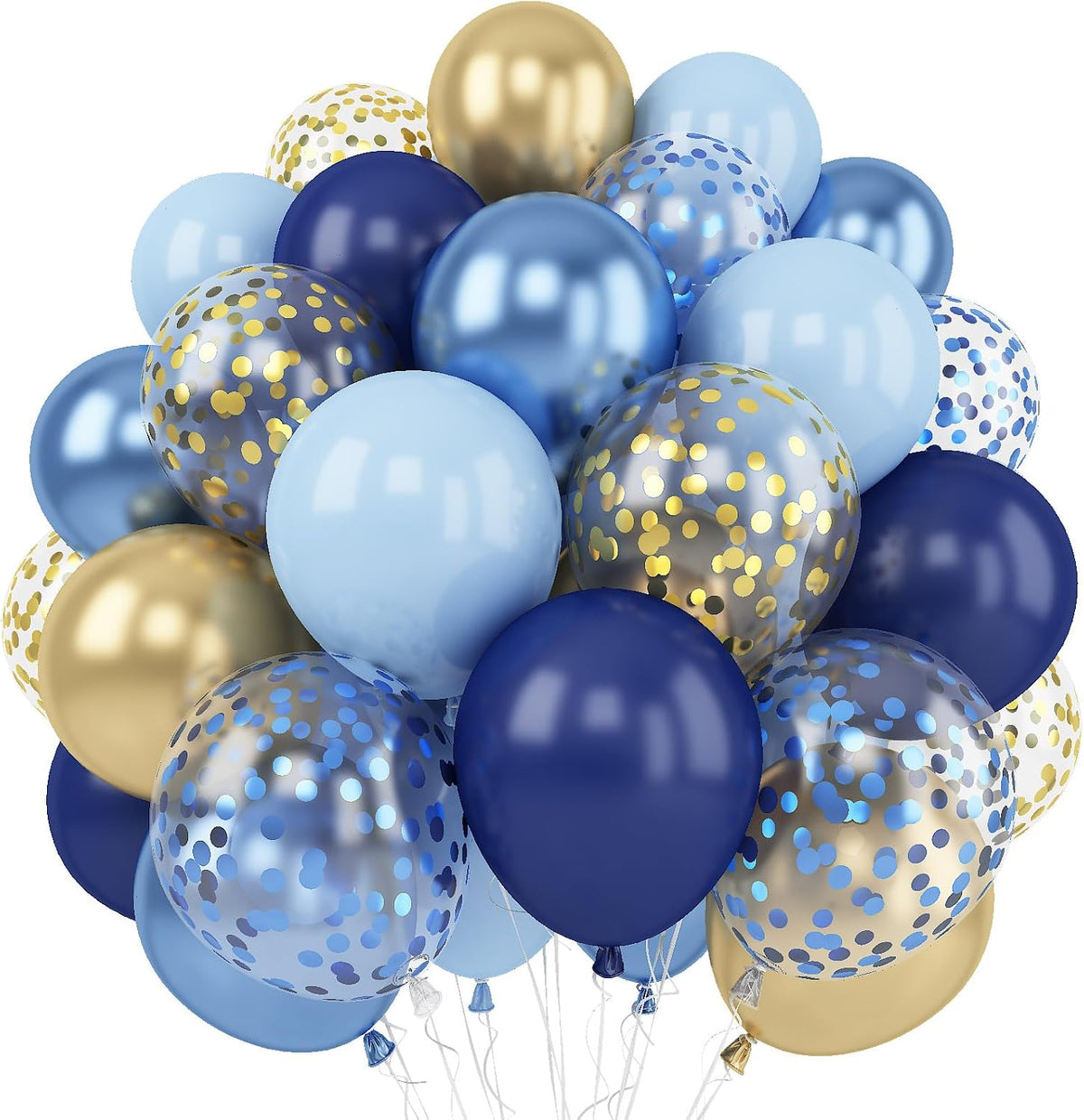 Navy Blue Gold Balloon 60 Packs Helium Latex Balloons 12 Inch
