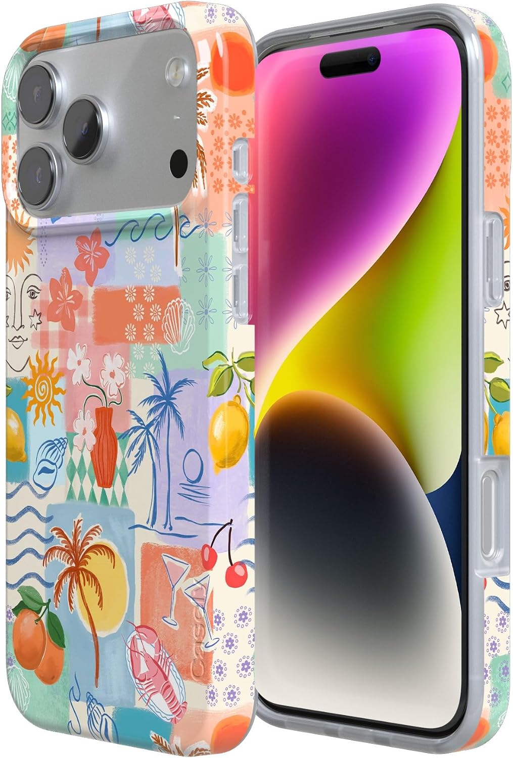 Casely iPhone 17 Pro Max Case | Tropical Heat | Beachy Collage | Compatible with MagSafe | Classic Ultra Slim Design