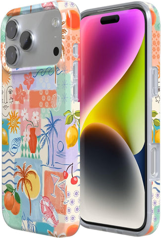 Casely iPhone 17 Pro Max Case | Tropical Heat | Beachy Collage | Compatible with MagSafe | Classic Ultra Slim Design