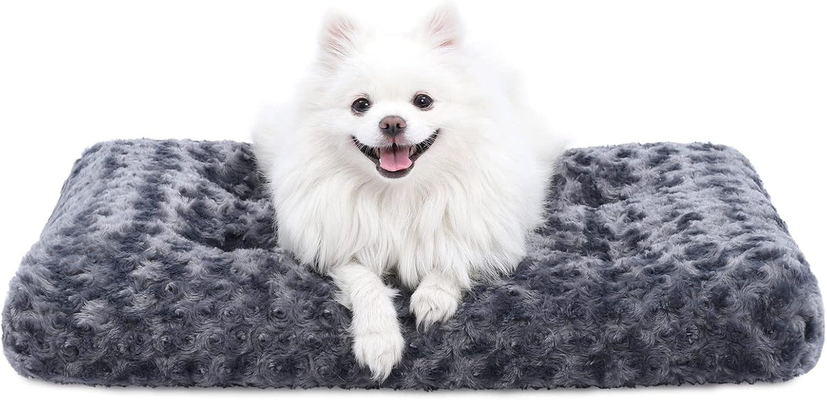 KSIIA Washable Dog Bed Medium Size Dog Crate Bed Pet Mat 29"x21" Dark Gray