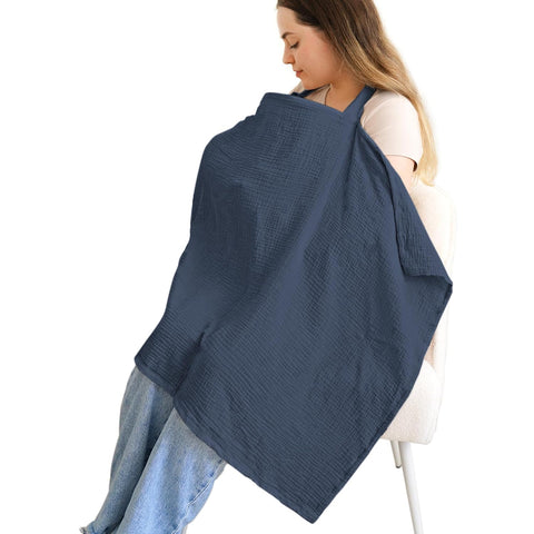 MairMore 100% Muslin Cotton Nursing Cover with Arch Neckline for Women