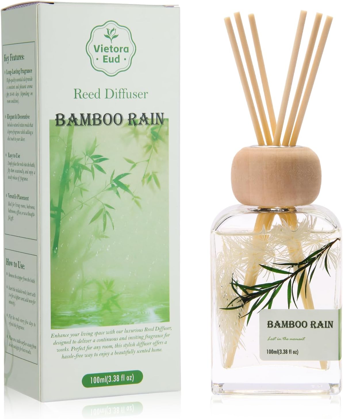 Bamboo Reed Diffuser, 3.34 Fl Oz