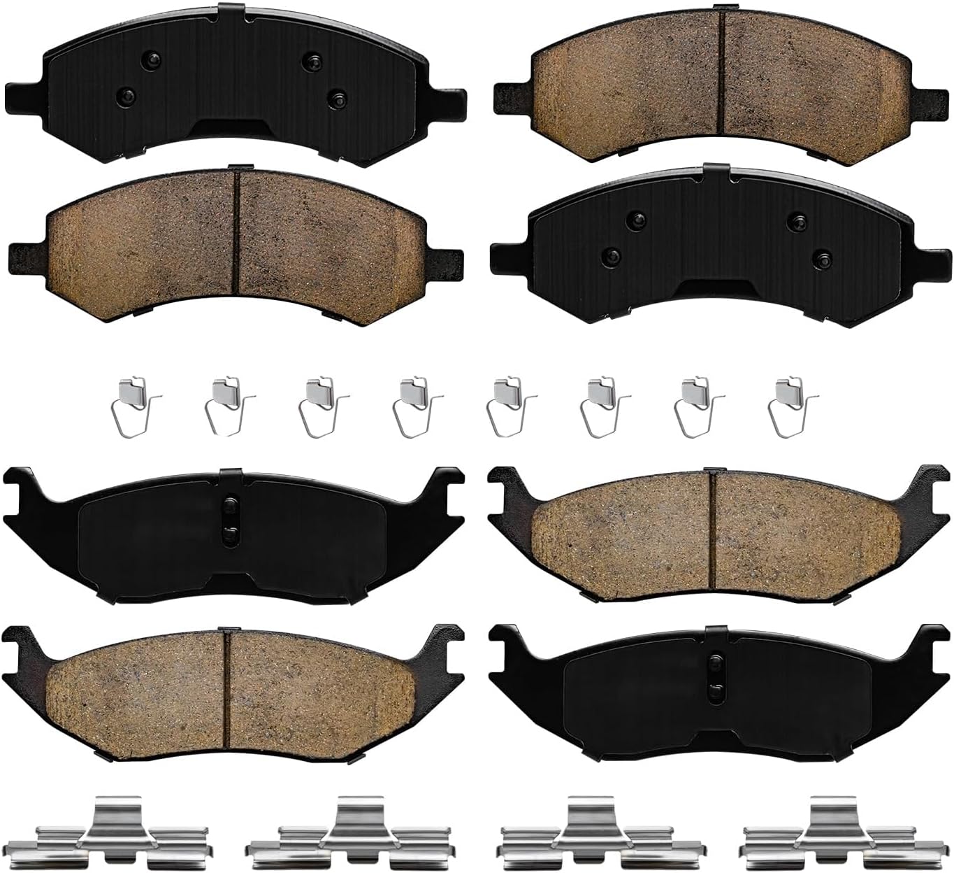 Detroit Axle - Brake Pads for 2006-2018 Dodge Ram 1500, 2007-2009 Durango