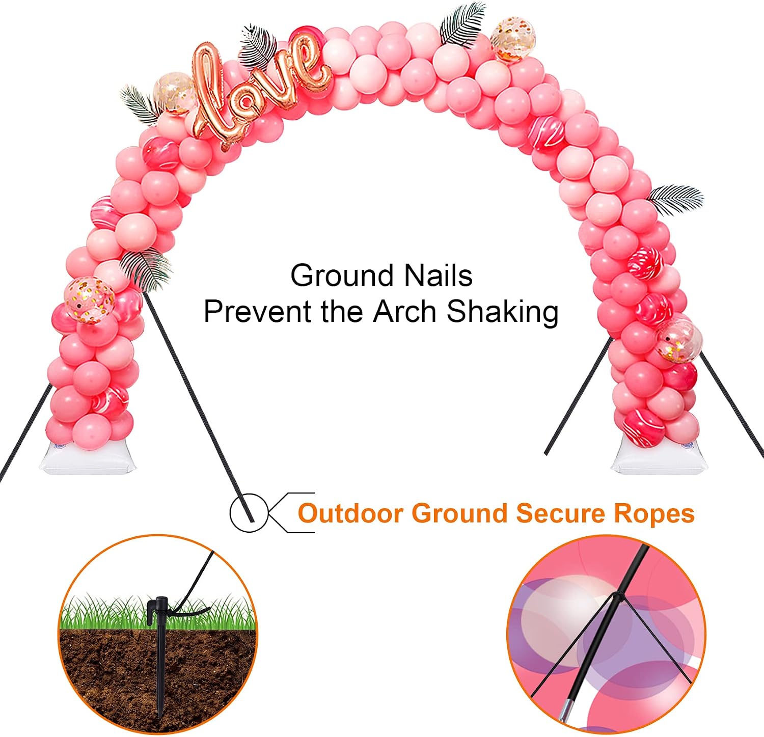 Chamvis Balloon Arch Kit with Electric Balloon Pump, Adjustable Balloon Arch Stand Frame Garden Arbors: for Wedding Baby Shower Birthday Party