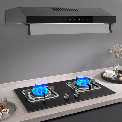 Under Cabinet Range Hood 24 Inch 3 Speed Stainless Steel Kitchen Hood Ductless Range Hood Stove Vent Hood
