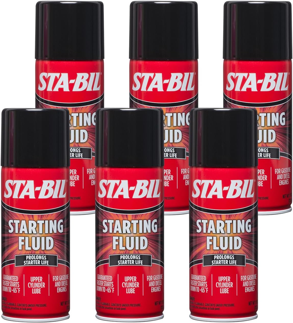 STA-BIL Starting Fluid, 11 oz, 6-Pack