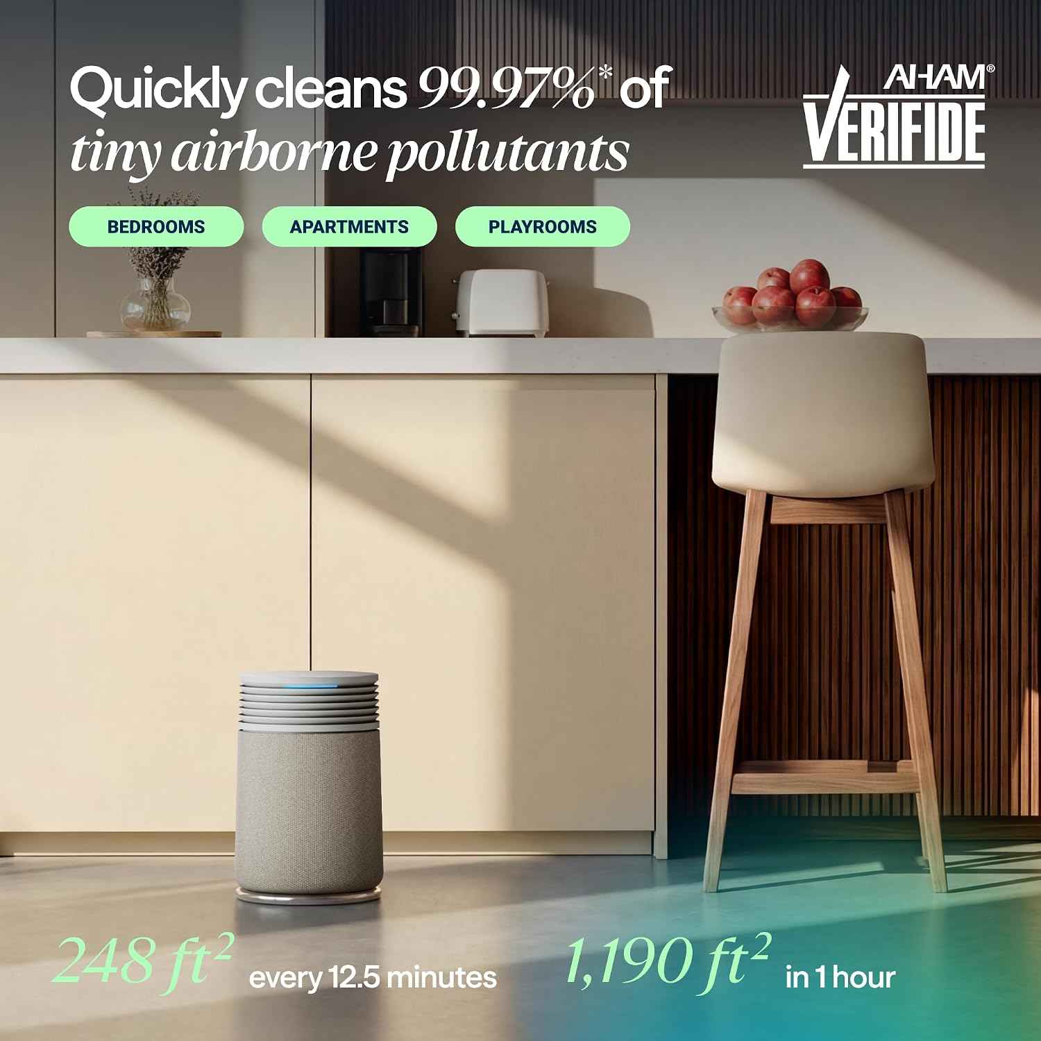 BLUEAIR Air Purifiers for Home Bedroom Dorm up to 1,190 Ft², Signature SP1i