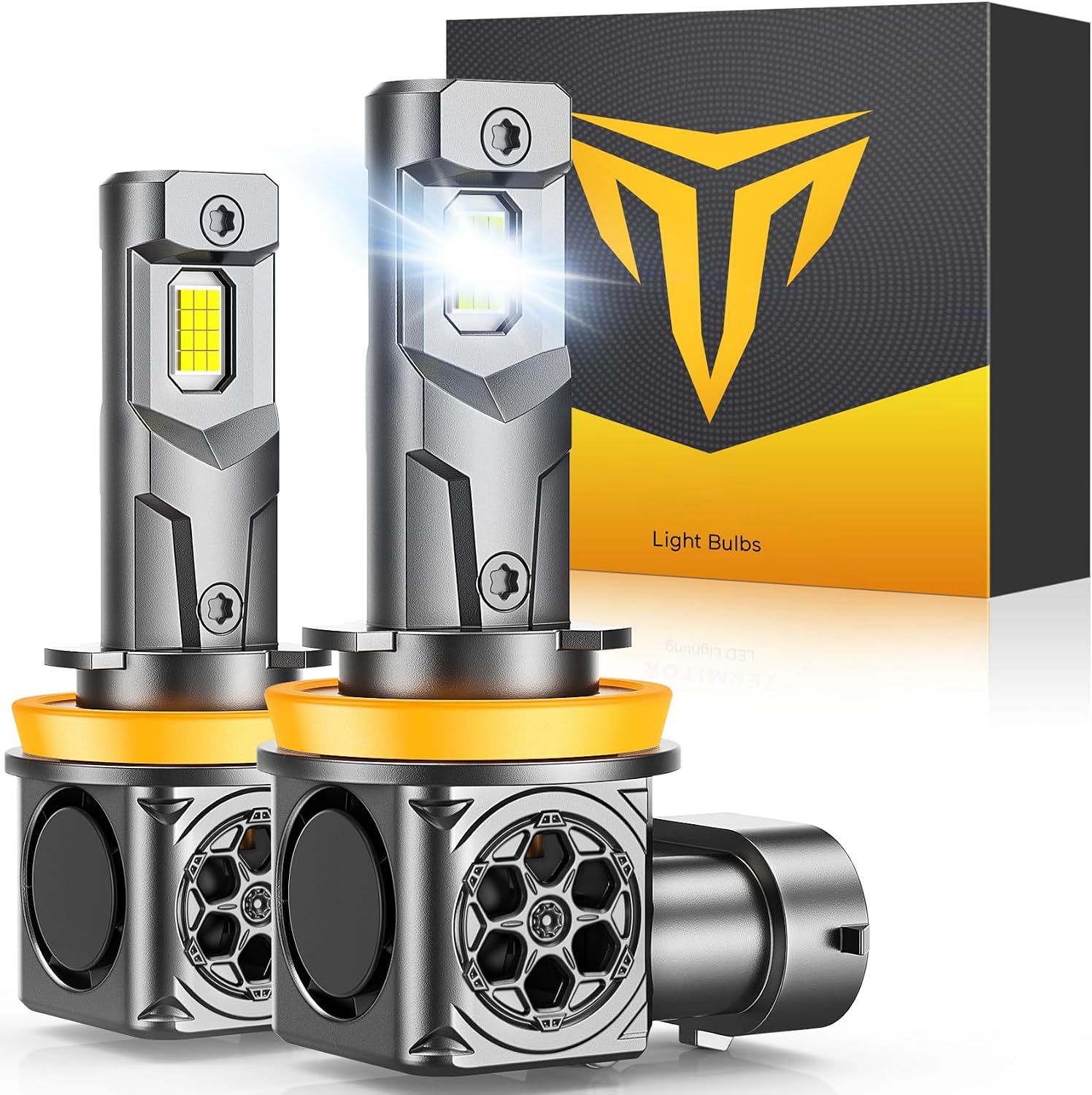Ursprung 2026 𝐍𝐞𝐰 H11/H9/H8 Bulbs, 1300% 110000LM Enhanced 6500K Cool White, 1:1 OEM Plug & Play, CANBUS Anti-Code Ready, Over 85000 Hours Usage, Daytime Running Light Modules