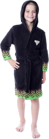INTIMO Monster Jam Robe Toy Trucks Boys' Grave Digger Fleece Plush Hooded Bathrobe