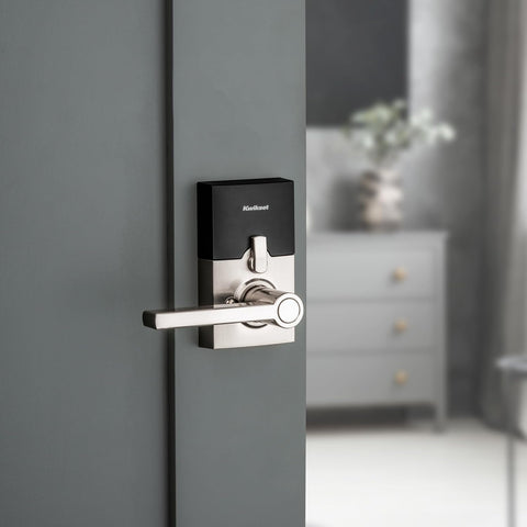 Kwikset 917HFL-15S Smartcode Keypad Electronic with Halifax Lever SmartKey with 6AL Latch and RCS Strike Satin Nickel Finish