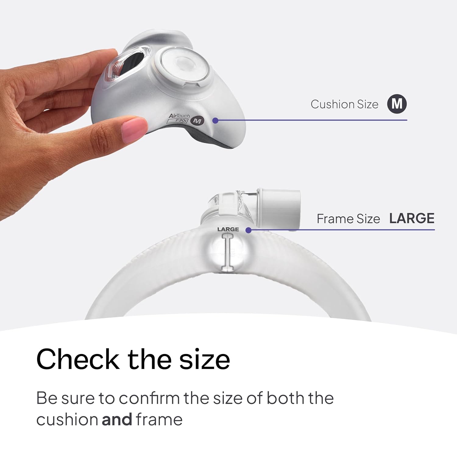 Resmed AirTouch F30i Clear Frame System, Medium Cushion/Large Frame