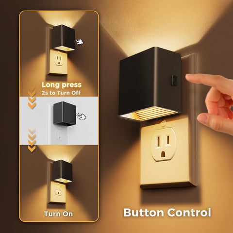 L LOHAS LED Night Light Plug into Wall, Dusk to Dawn Sensor, Dimmable