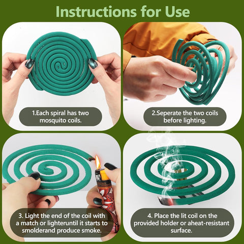 Mosquito Coils Outdoor Patio Fresh Scent,Use Reaches Up to 10 feet