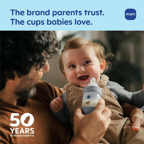 MAM Trainer Sippy Spill-Proof Cup 8 oz. Transition Cup 4+ Months, 1 Pk