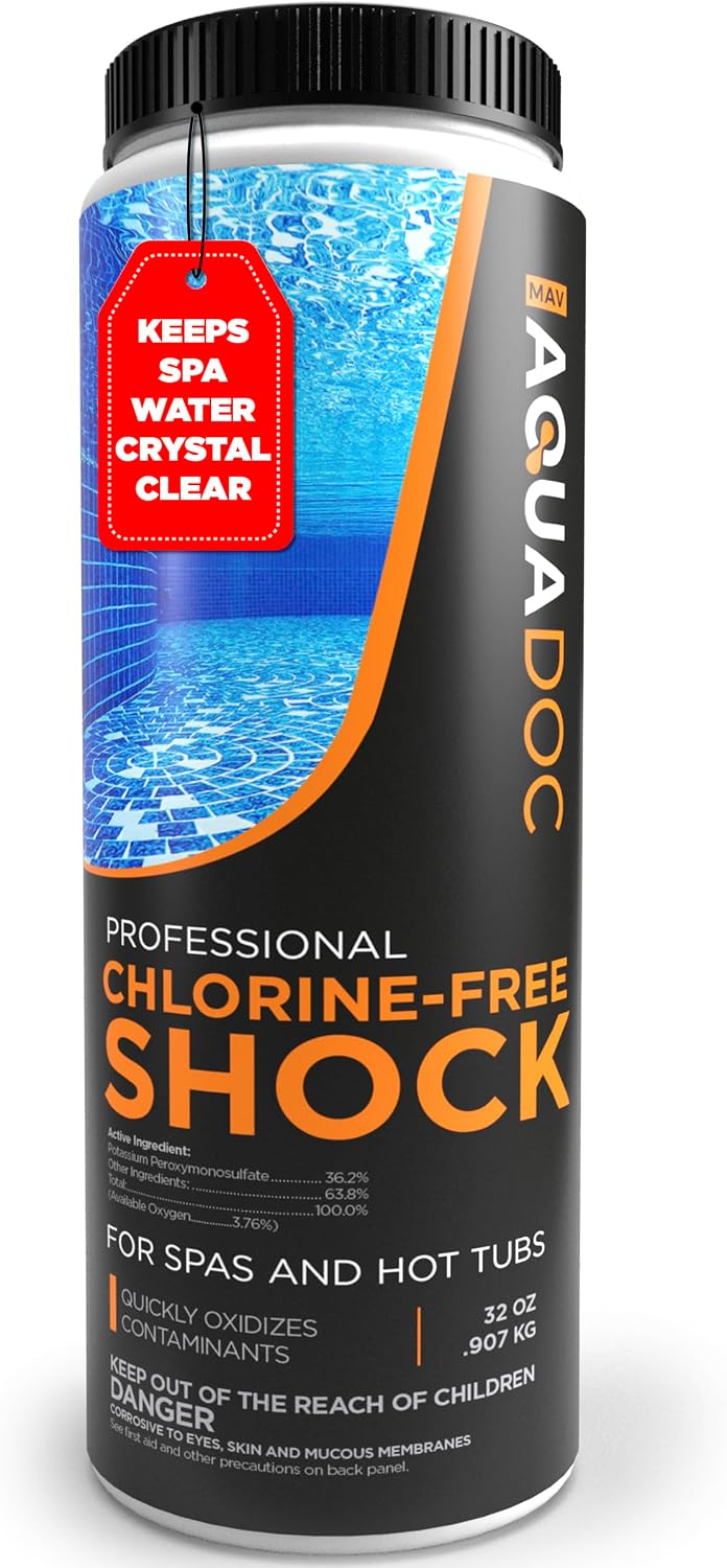 AquaDoc Non Chlorine Hot Tub Shock - Enhanced Spa Oxidizer - 32oz