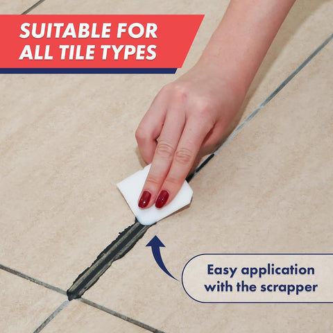 ZippySolve Tile Grout Repair Kit, Refresh Tile (8.8oz Dark Grey/Anthracite)