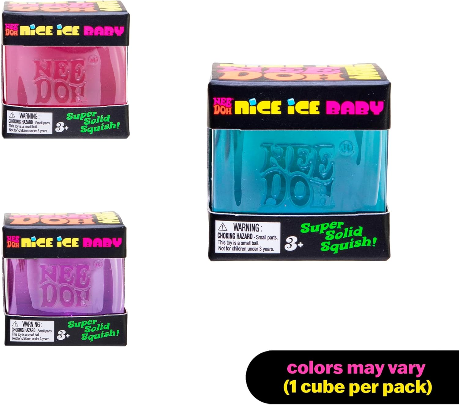 Schylling NeeDoh Nice Ice Baby - 1.25" Cube - Color May Vary (Pack of 1)