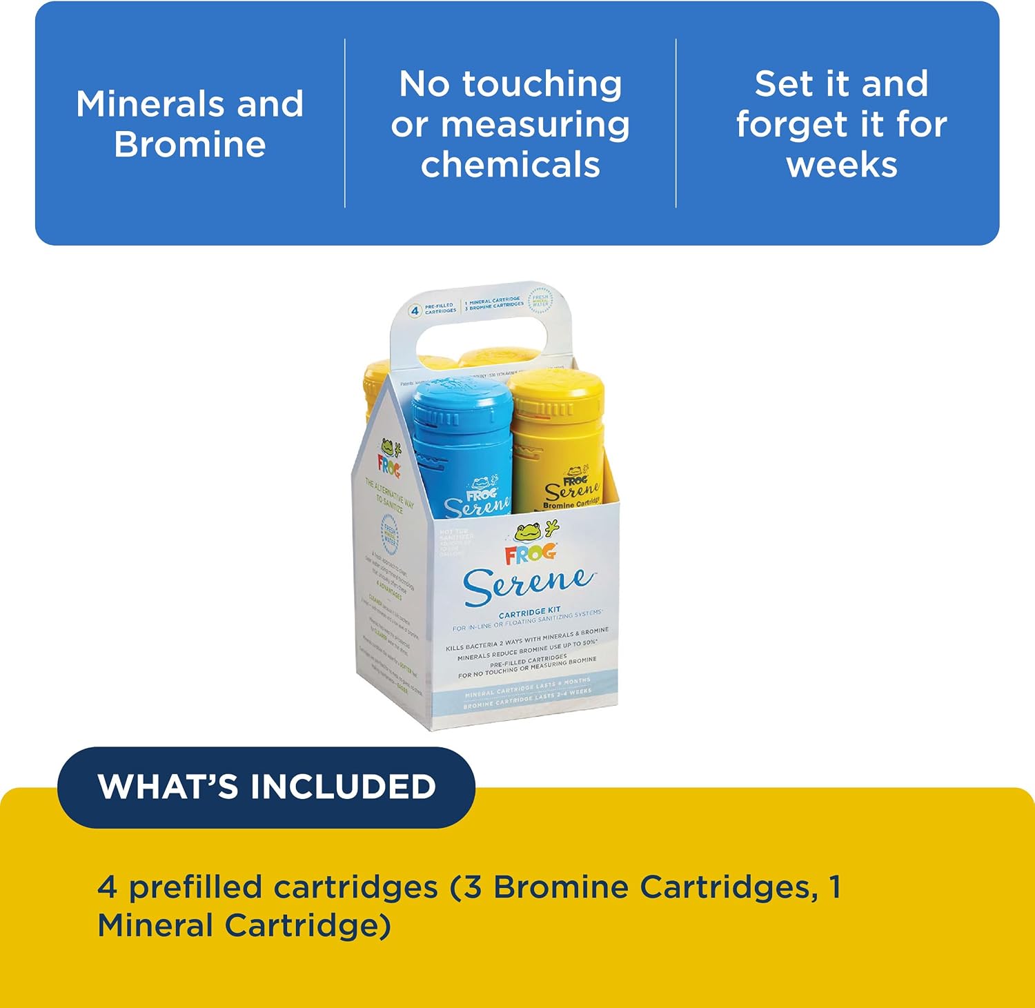 FROG Serene Replacement Mineral & Bromine Cartridge Kit - 3 Month Bundle