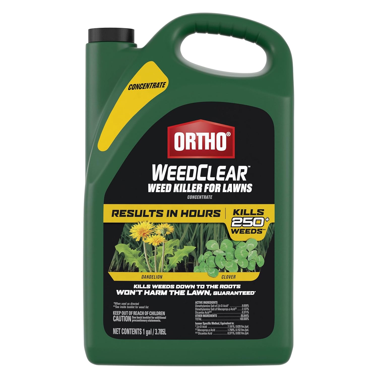 Ortho WeedClear Weed Killer for Lawns Concentrate - Kills Dandelion & Clover, Weed Killer Concentrate, 1 gal. (Pack of 4)