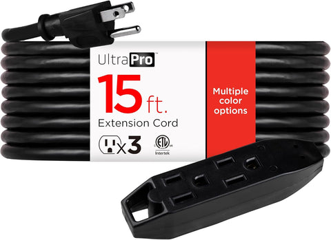 UltraPro 25 Ft Outdoor Extension Cord, 3 Outlet Power Strip