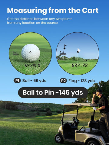 ACEGMET PFS5 Golf Range Finder, Slope & Triangulation, Magnetic, 1300 Yards