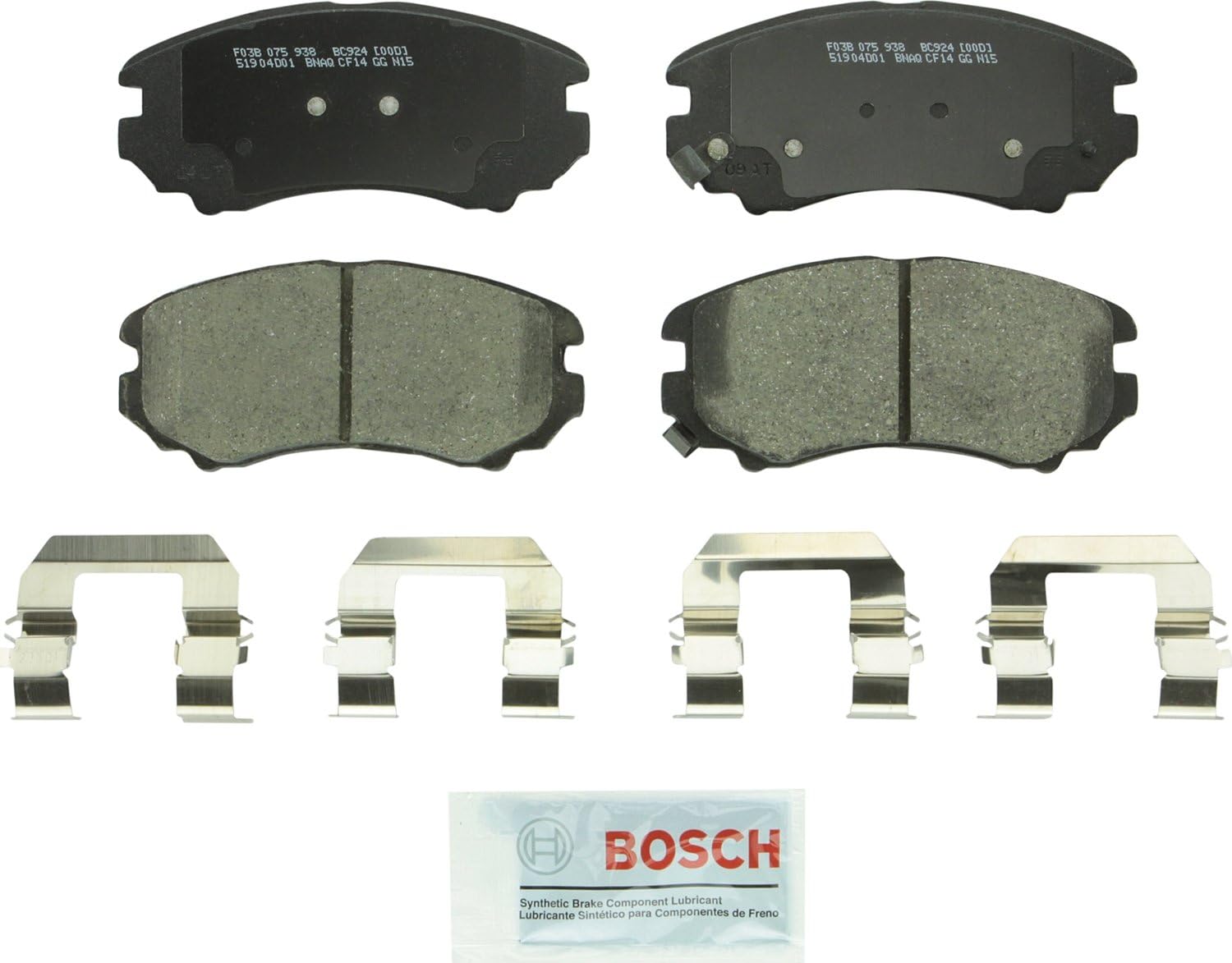 BOSCH BC924 QuietCast Premium Ceramic Disc Brake Pad Set - Front