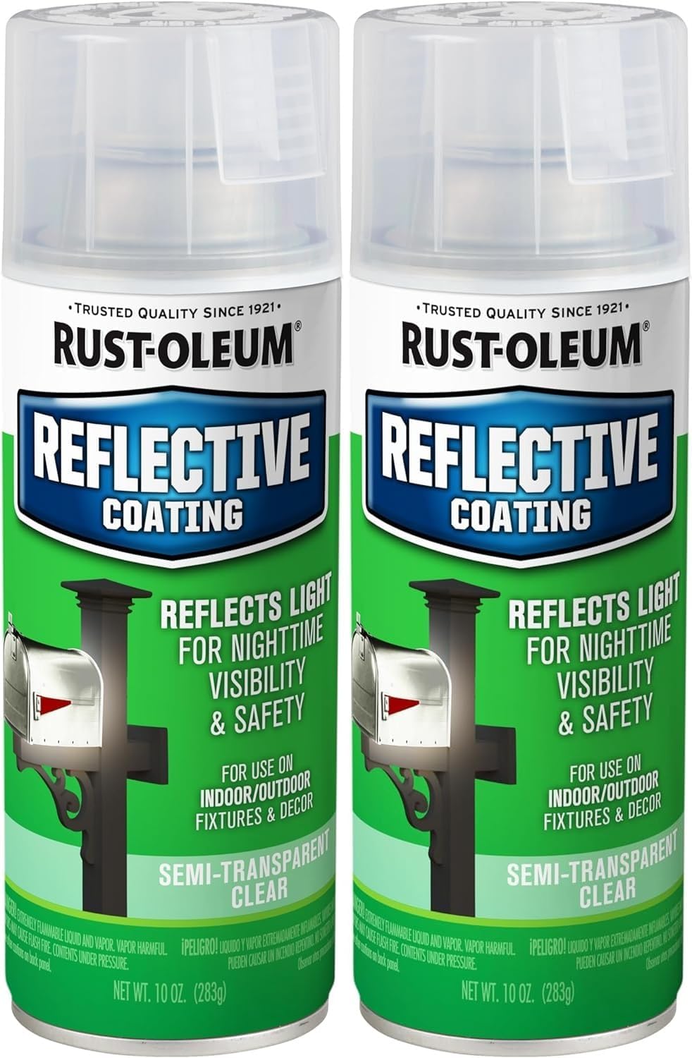 Rust-Oleum 214944 Specialty Reflective Spray, Semi Transparent Clear Finish,10oz - Pack of 2