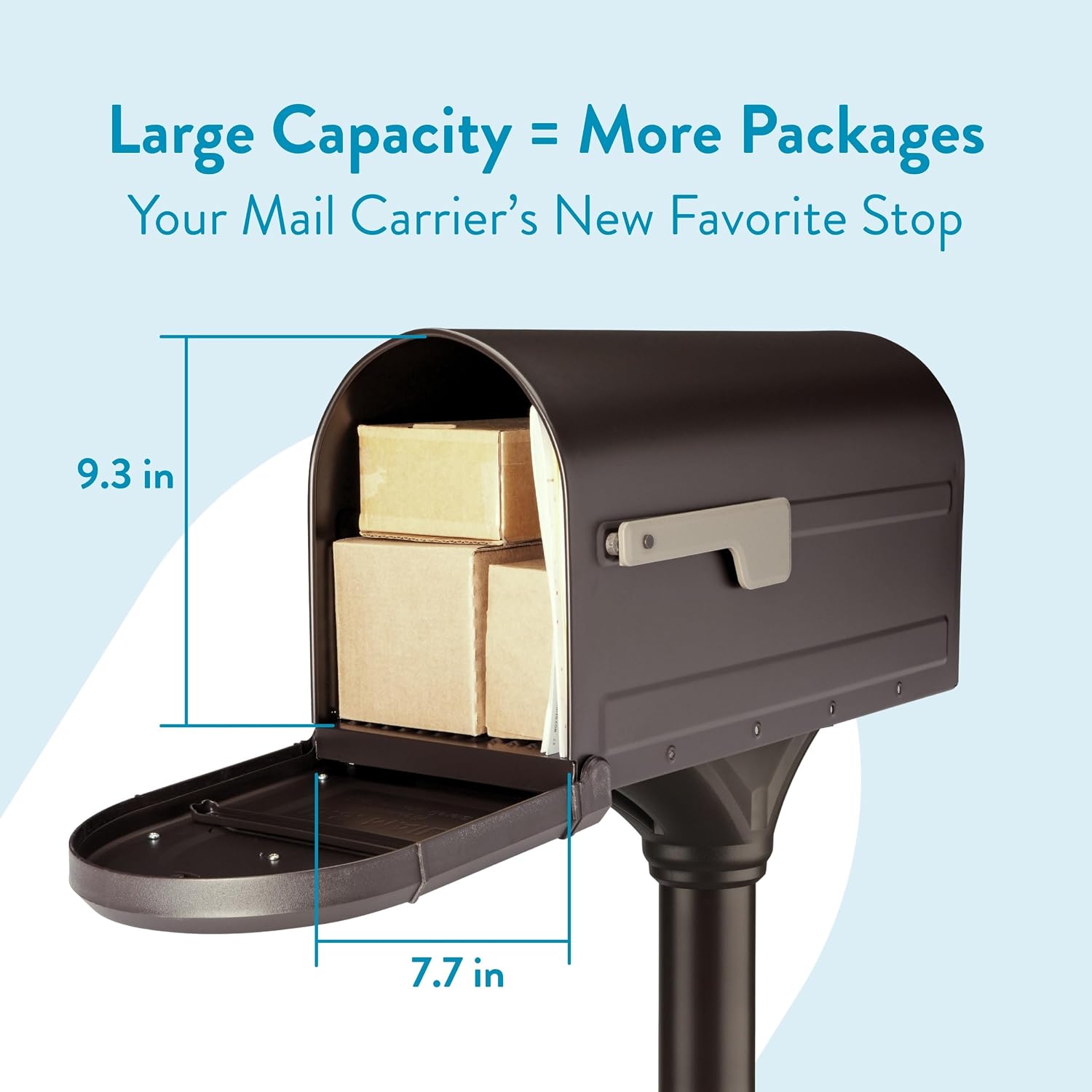 Architectural Mailboxes Roxbury Mailbox with Post, Rubbed Bronze, Large