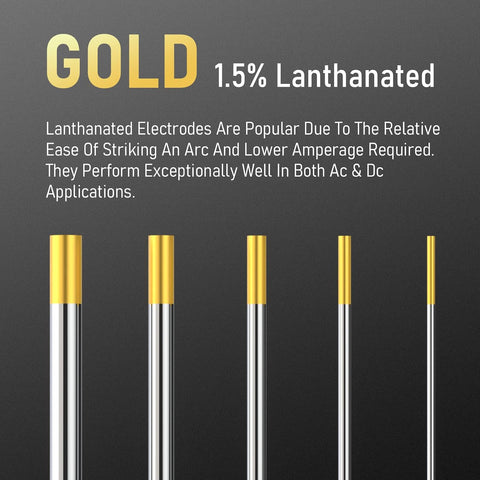 YESWELDER TIG Welding Tungsten Electrode 1.5% Lanthanated