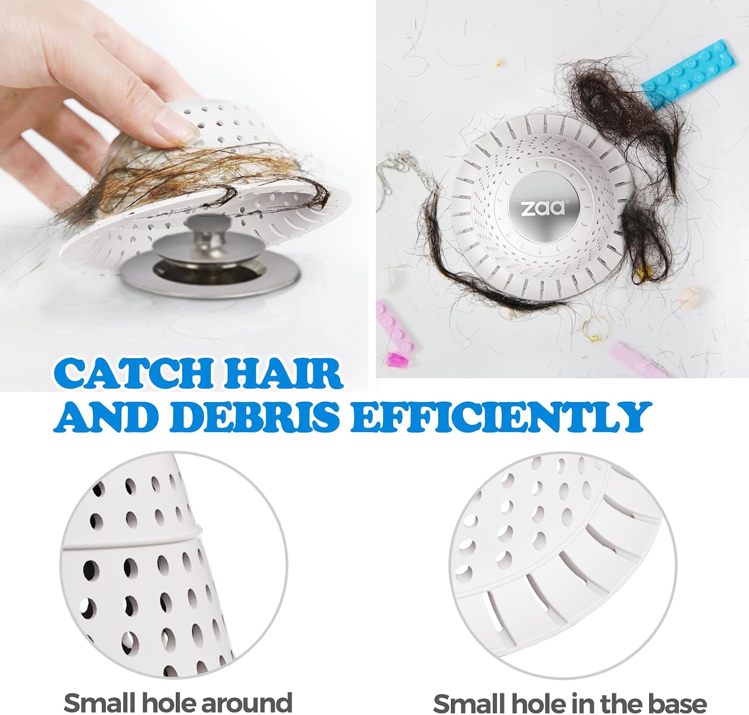 zaa Shower Drain Hair Catcher Bathtub Drain Strainer Sink Drain Protector