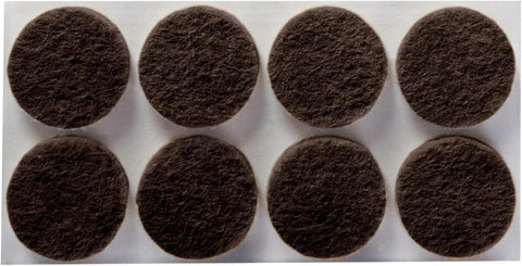 Scotch Felt Pads, 32 Pads, Circle, Brown, 1 in x 1 in
