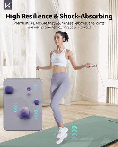 KEEP Extra Wide Yoga Mat, 7mm Thick 72" x 32" Exercise Mat