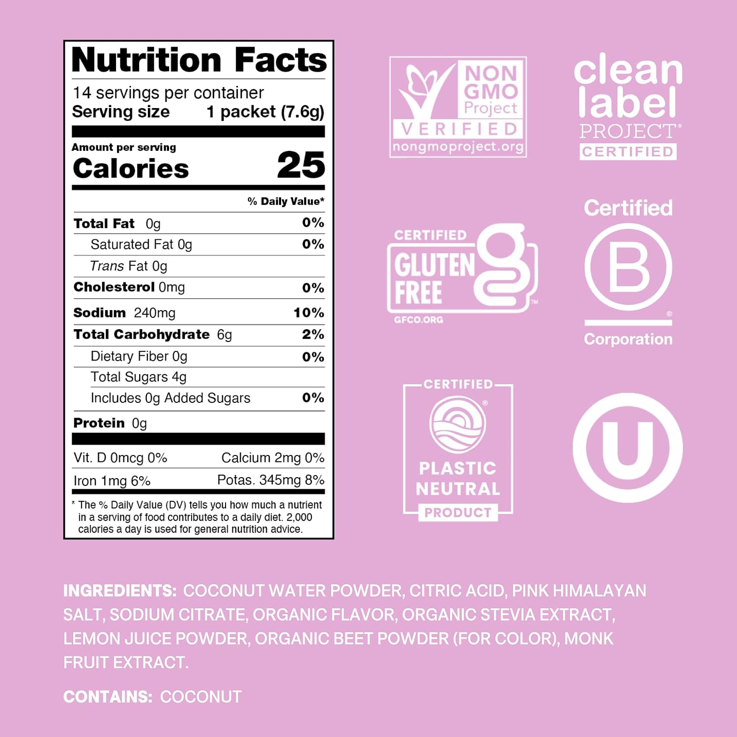 Cure Hydration - Electrolyte Drink Powder Watermelon 14 Packets