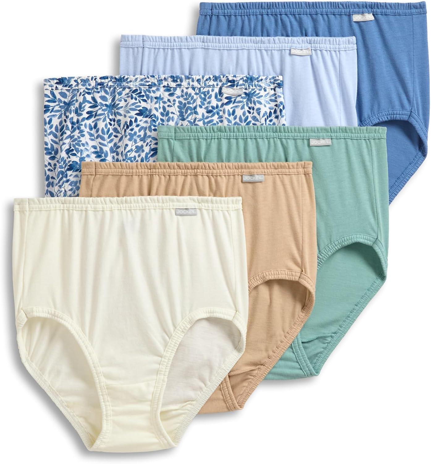 Jockey Women's Underwear 100% Cotton Elance Brief - 6 Pack
